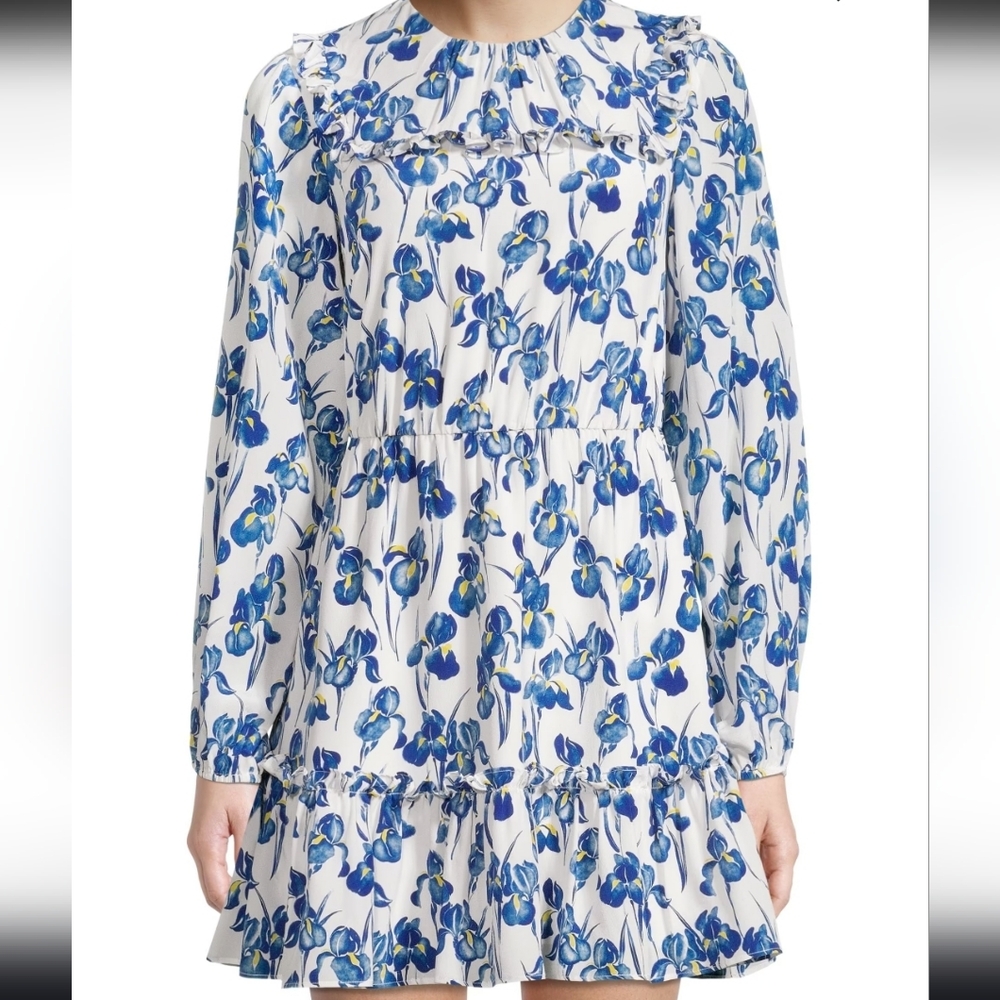 Jason Wu Iris Silk Ruffle Mini Dress Size Small
